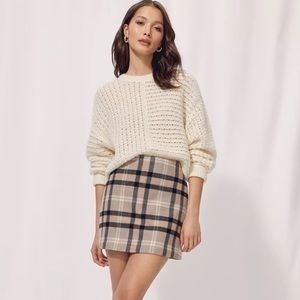 ARITZIA Wilfred Mini Wool Plaid Skirt Size 2